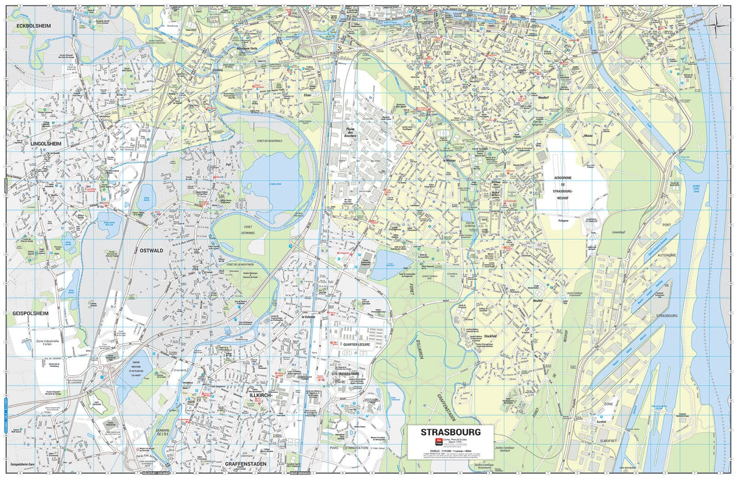 Strasbourg - Plan de ville grand format | Blay Foldex plan de ville Blay Foldex
