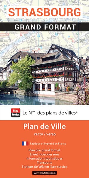Strasbourg - Plan de ville grand format | Blay Foldex plan de ville Blay Foldex