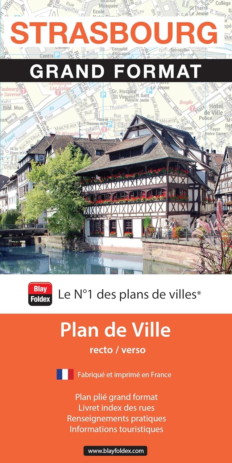 Strasbourg - Plan de ville grand format | Blay Foldex plan de ville Blay Foldex 