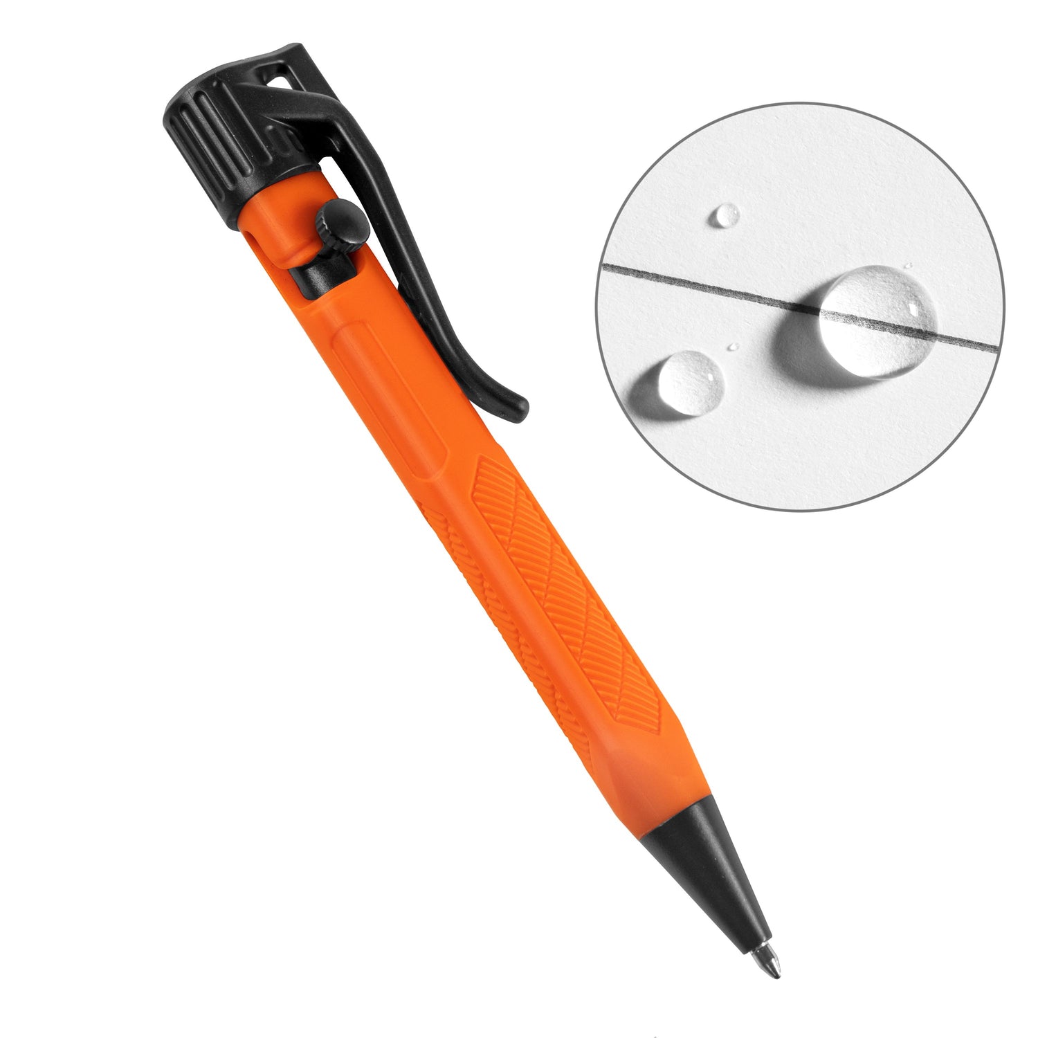 Stylo tous-temps Mini Bolt-Action – Encre tous-temps noire (OR20 / BK20) | Rite in the Rain carnet de voyage Rite in the Rain Orange