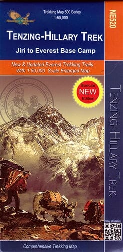 Carte de trekking - Tenzing-Hillary Pass : Jiri To Everest Base Camp (NE501) | Himalayan MapHouse carte de randonnée Himalayan MapHouse