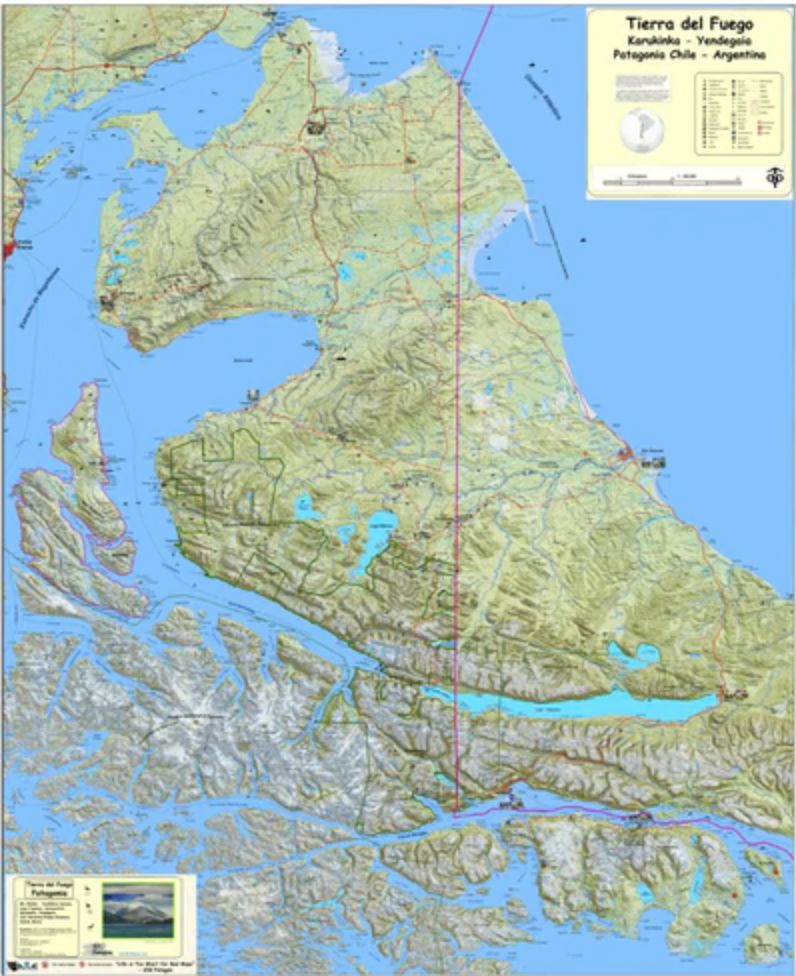 Terre de Feu (édition espagnole) | SIG Patagon carte routière SIG Patagon 