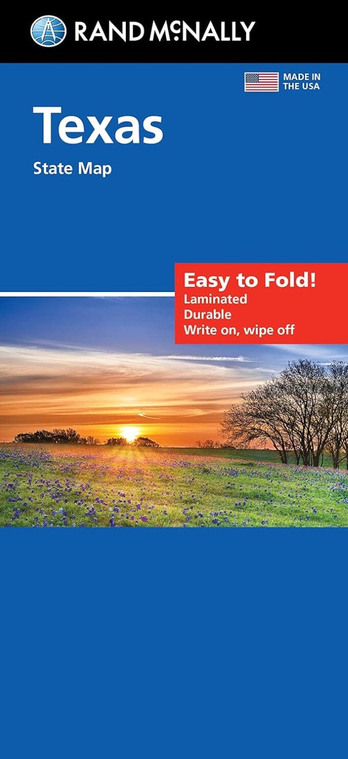 Texas, carte facile à plier | Rand McNally carte routière Rand McNally