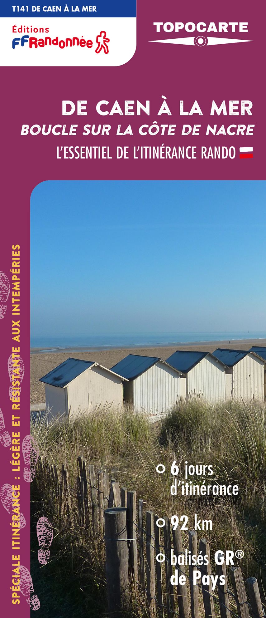 Topocarte - De Caen à la mer, boucle sur la côte de Nacre | FFRandonnée carte de randonnée FFR - Fédération Française de Randonnée