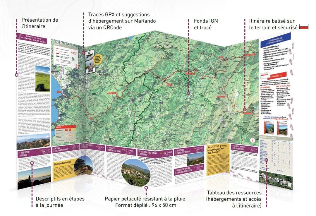 Topocarte - La grande traversée des volcans d'Auvergne | FFRandonnée carte pliée FFR - Fédération Française de Randonnée 