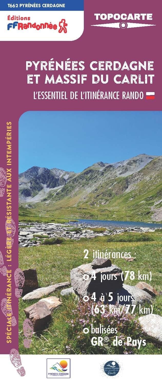 Topocarte Pyrénées - Cerdagne et massif du Carlit | FFRandonnée carte de randonnée FFR - Fédération Française de Randonnée 