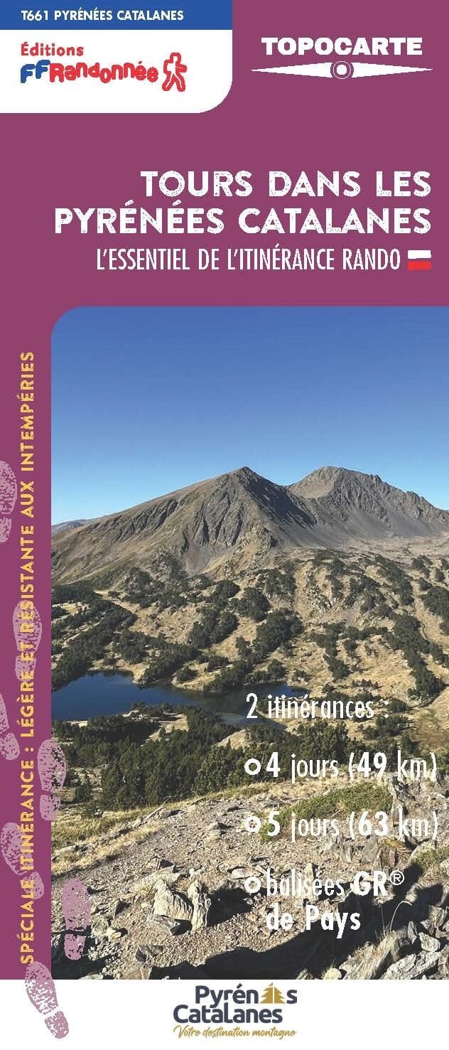 Topocarte - Tours dans les Pyrénées Catalanes | FFRandonnée carte de randonnée FFR - Fédération Française de Randonnée