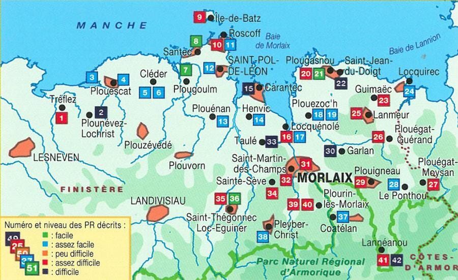 Topoguide de randonnée - De la côte des Sables à la baie de Morlaix à pied | FFR guide de randonnée FFR - Fédération Française de Randonnée 