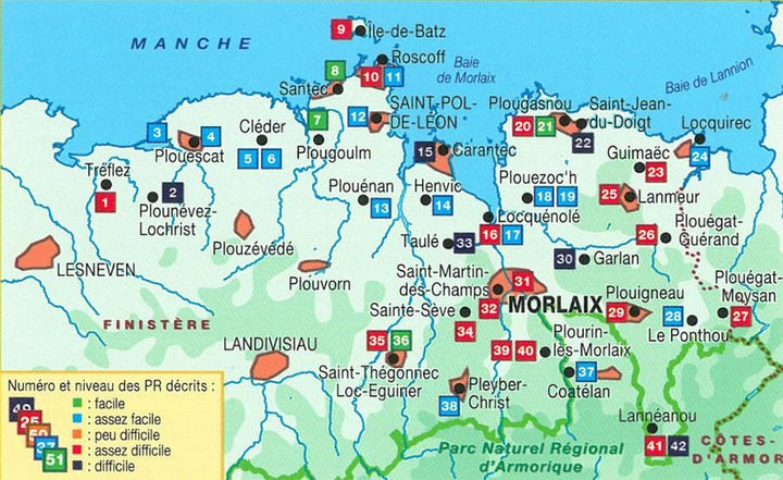 Topoguide de randonnée - De la côte des Sables à la baie de Morlaix à pied | FFR guide de randonnée FFR - Fédération Française de Randonnée 