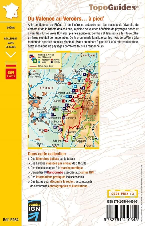 Topoguide de randonnée - De Valence au Vercors... à pied | FFR guide de randonnée FFR - Fédération Française de Randonnée 