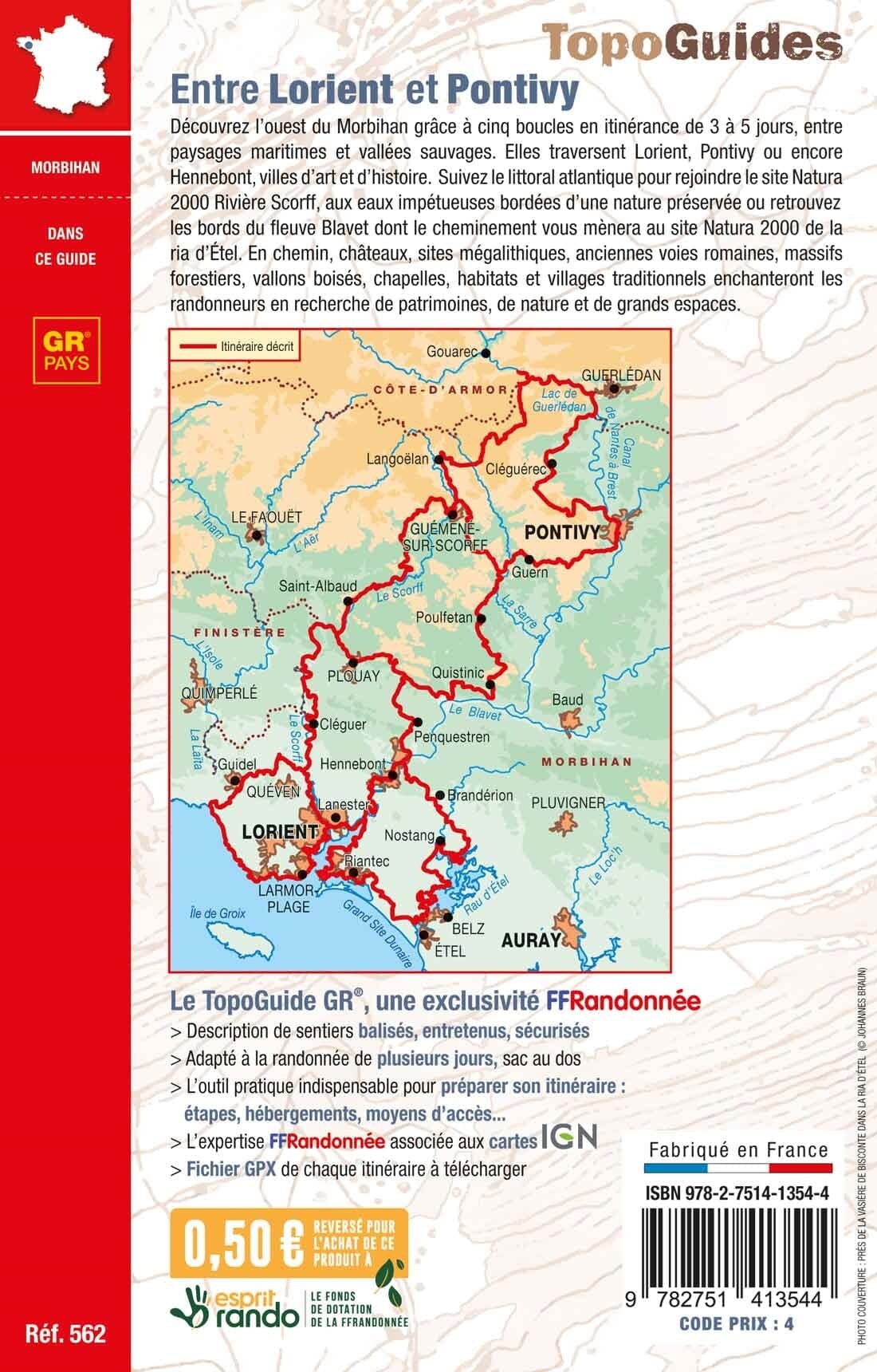 Topoguide de randonnée - Entre Lorient et Pontivy | FFR guide de randonnée FFR - Fédération Française de Randonnée 