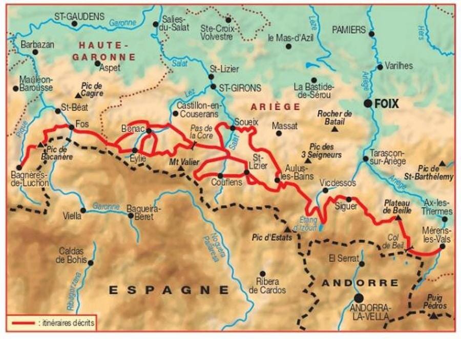 Topoguide de randonnée - La traversée des Pyrénées Ariégeoises - GR10 | FFR guide de randonnée FFR - Fédération Française de Randonnée 
