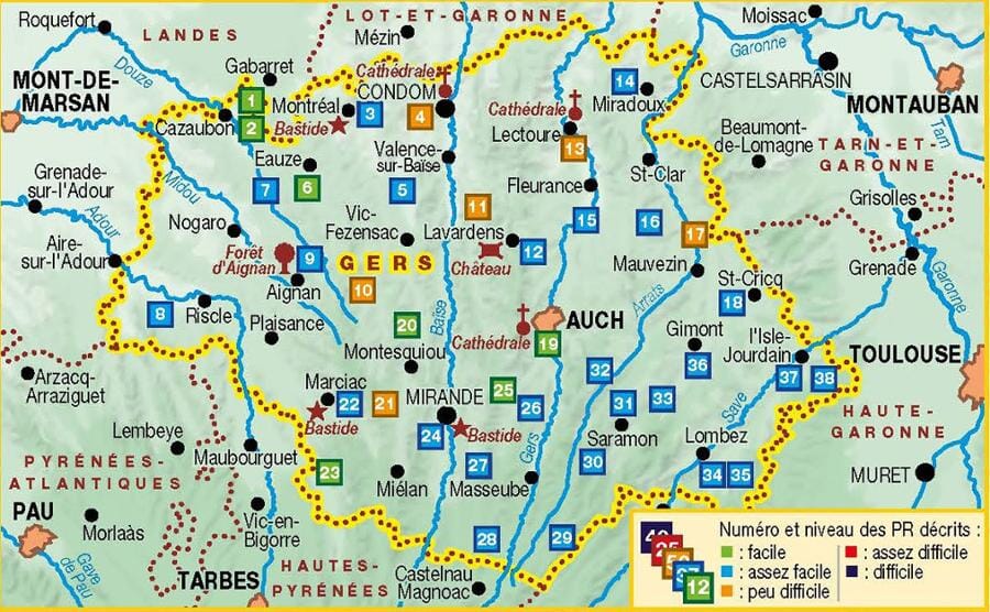 Topoguide de randonnée - Le Gers à pied | FFR guide de randonnée FFR - Fédération Française de Randonnée 