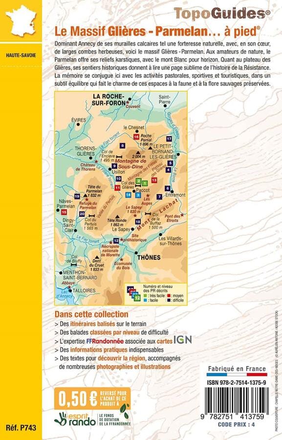 Topoguide de randonnée - Le massif Glières-Parmelan | FFR guide de randonnée FFR - Fédération Française de Randonnée 