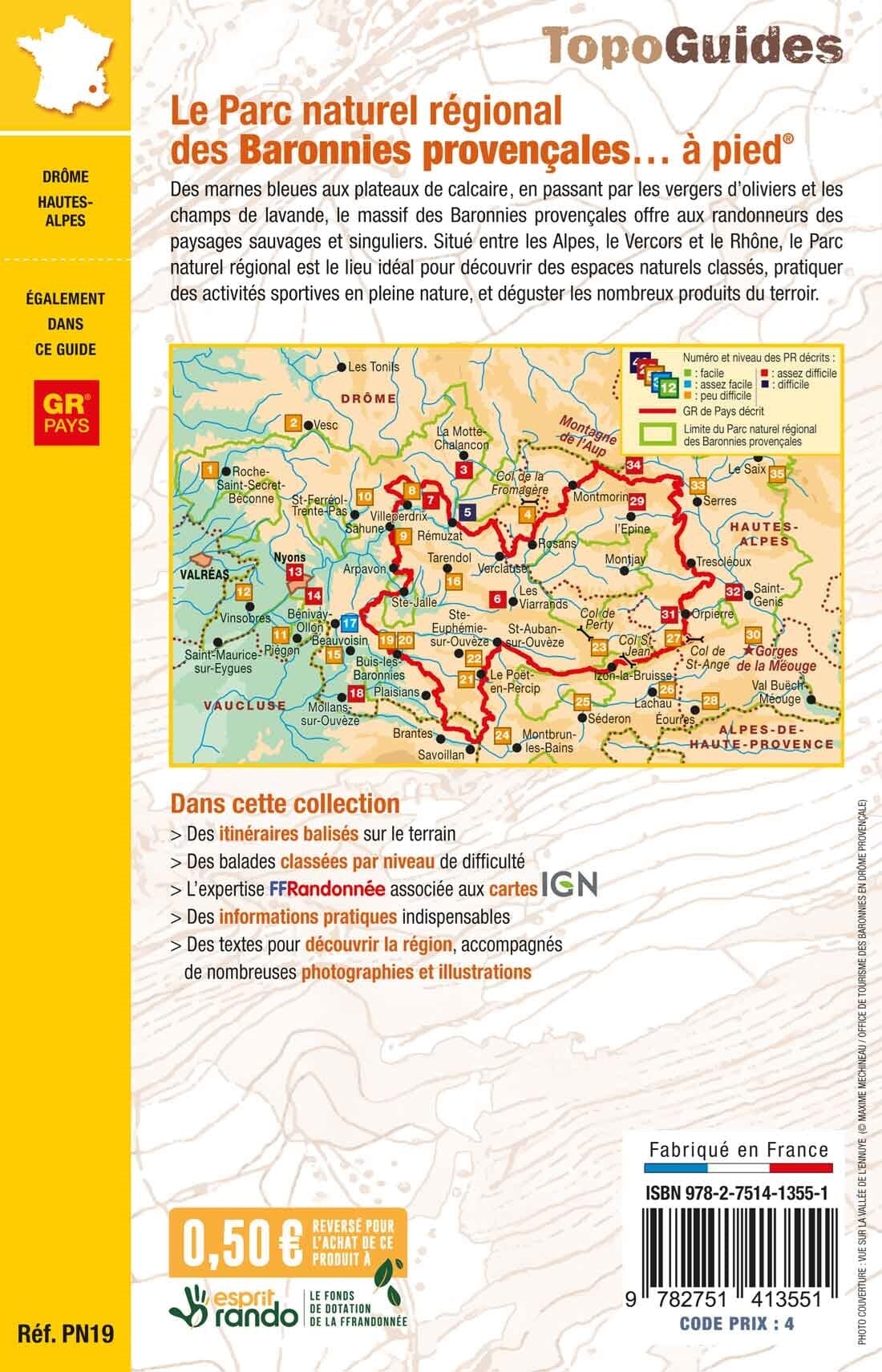 Topoguide de randonnée - Le Parc Naturel régional des Baronnies provençales... à pied | FFR guide de randonnée FFR - Fédération Française de Randonnée 
