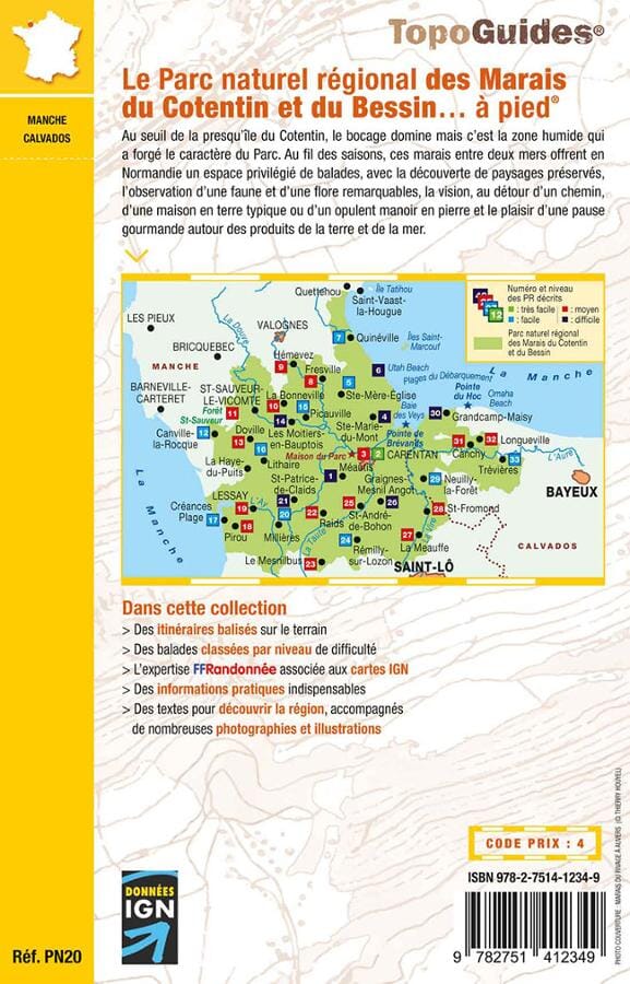 Topoguide de randonnée - Le Parc naturel régional des Marais du Cotentin et du Bessin | FFR guide de randonnée FFR - Fédération Française de Randonnée