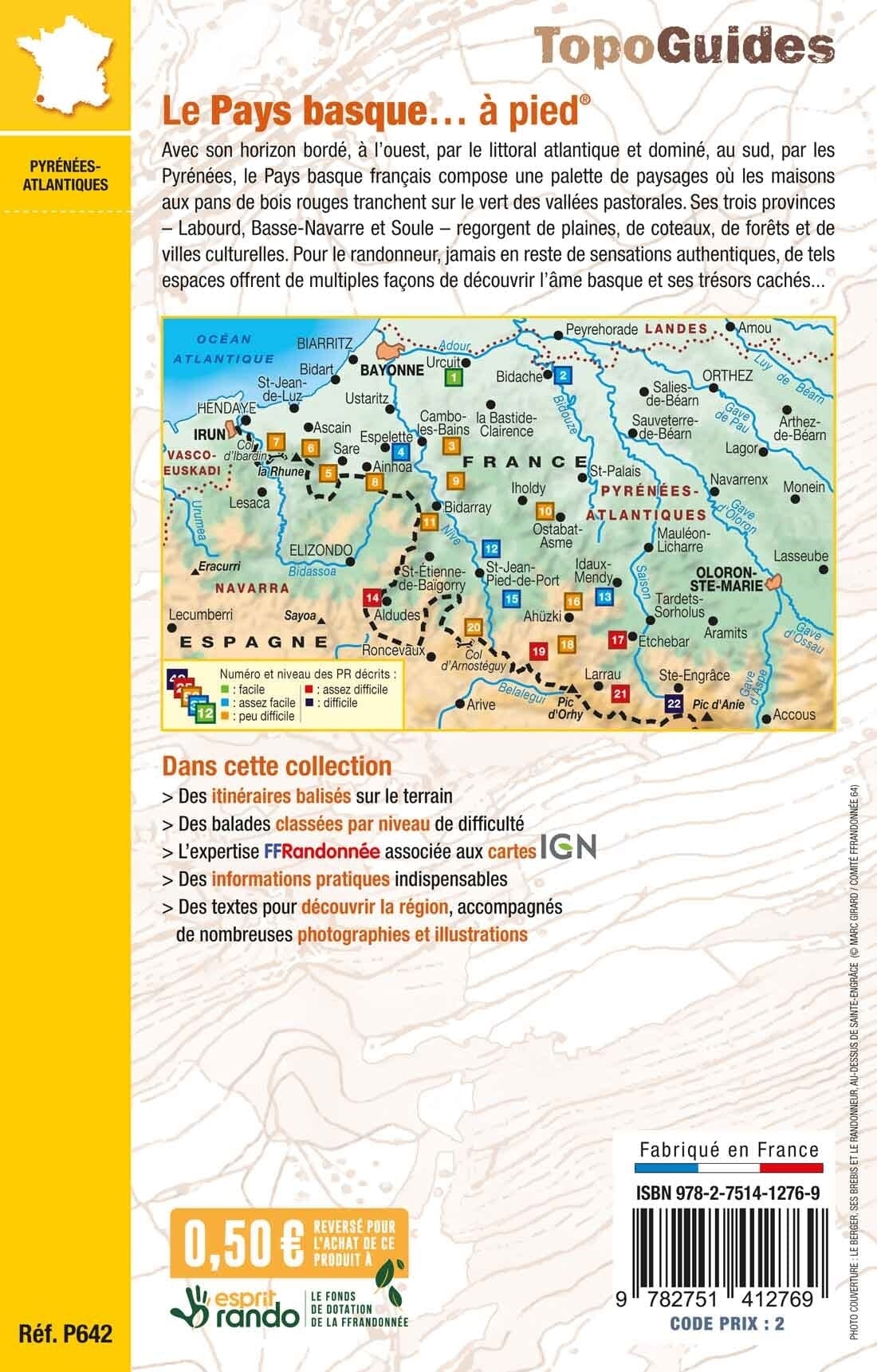 Guide Pays Basque Topoguide de randonnée - Le Pays basque | FFR – Cartovia