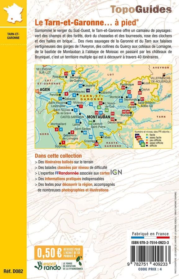 Topoguide de randonnée - Le Tarn-et-Garonne à pied | FFR guide de randonnée FFR - Fédération Française de Randonnée 