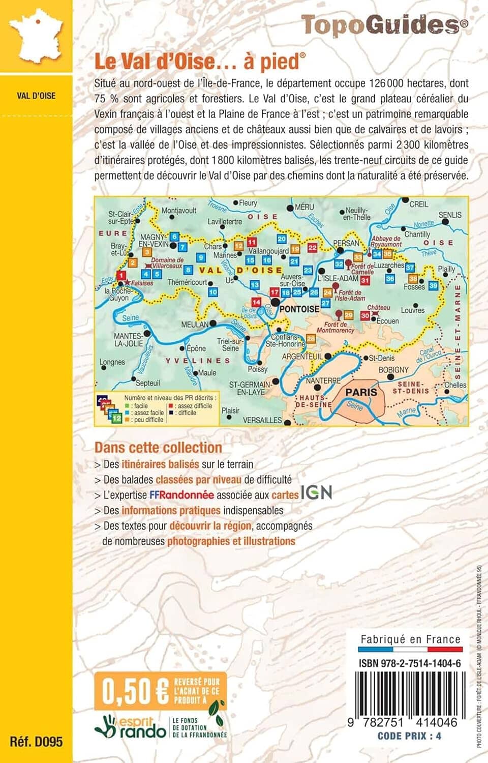 Topoguide de randonnée - Le Val d'Oise à pied | FFR guide de randonnée FFR - Fédération Française de Randonnée 