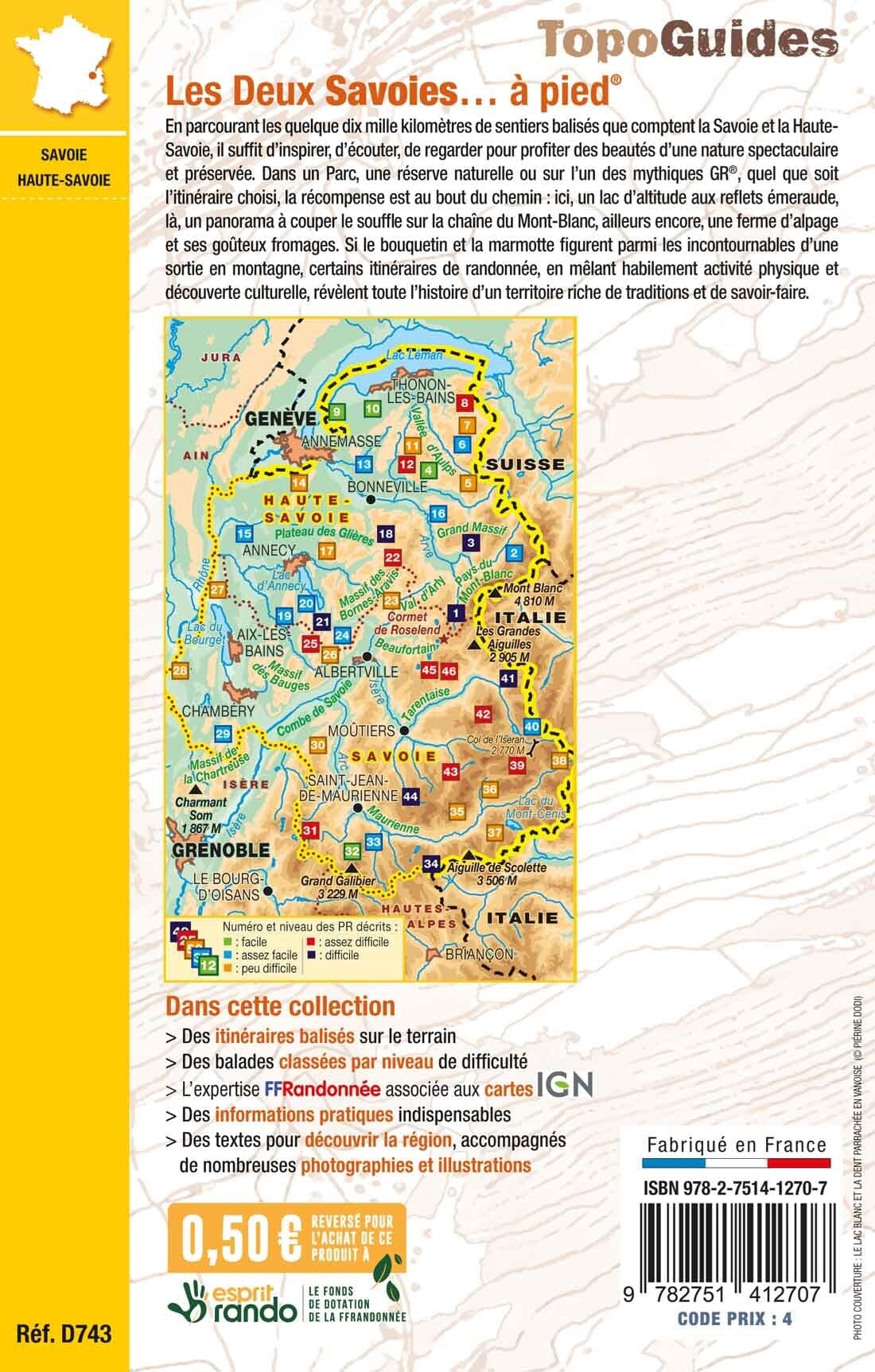 Topoguide de randonnée - Les deux Savoies (Savoie, Haute-Savoie) | FFR guide de randonnée FFR - Fédération Française de Randonnée 