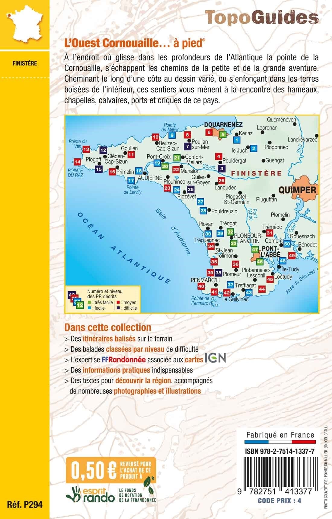 Topoguide de randonnée - L'Ouest Cornouaille (Finistère) | FFR guide de randonnée FFR - Fédération Française de Randonnée 