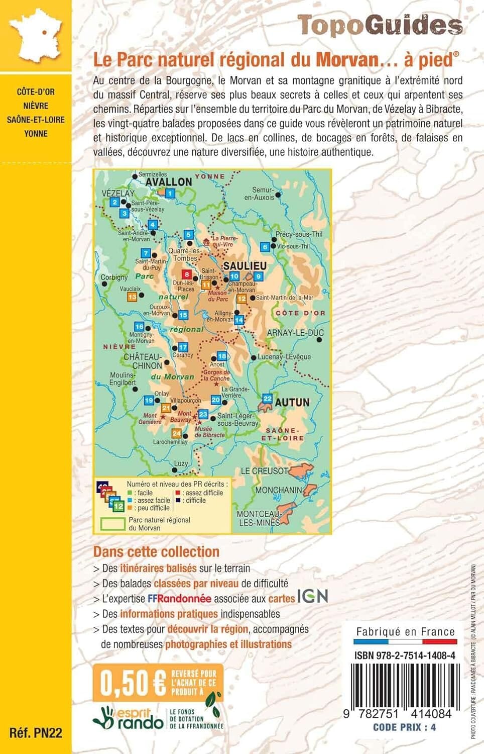 Topoguide de randonnée - Parc Naturel Régional du Morvan à pied | FFR guide de randonnée FFR - Fédération Française de Randonnée 