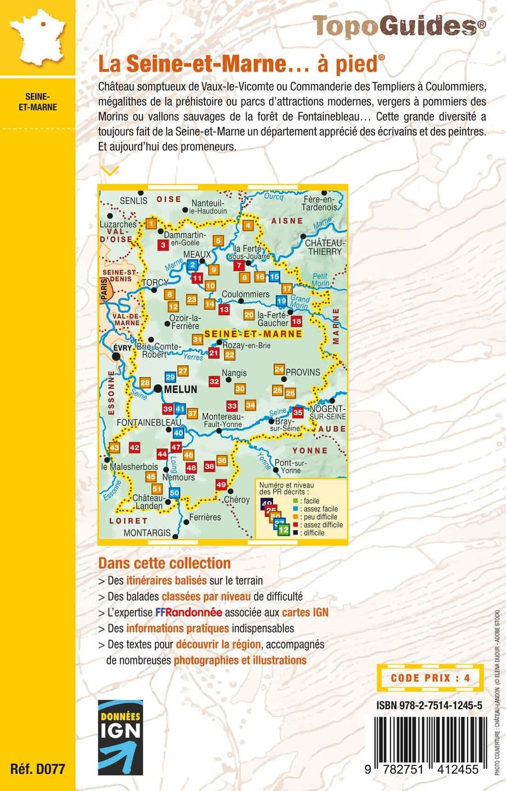 Topoguide de randonnée - Seine-et-Marne | FFR guide petit format FFR - Fédération Française de Randonnée 