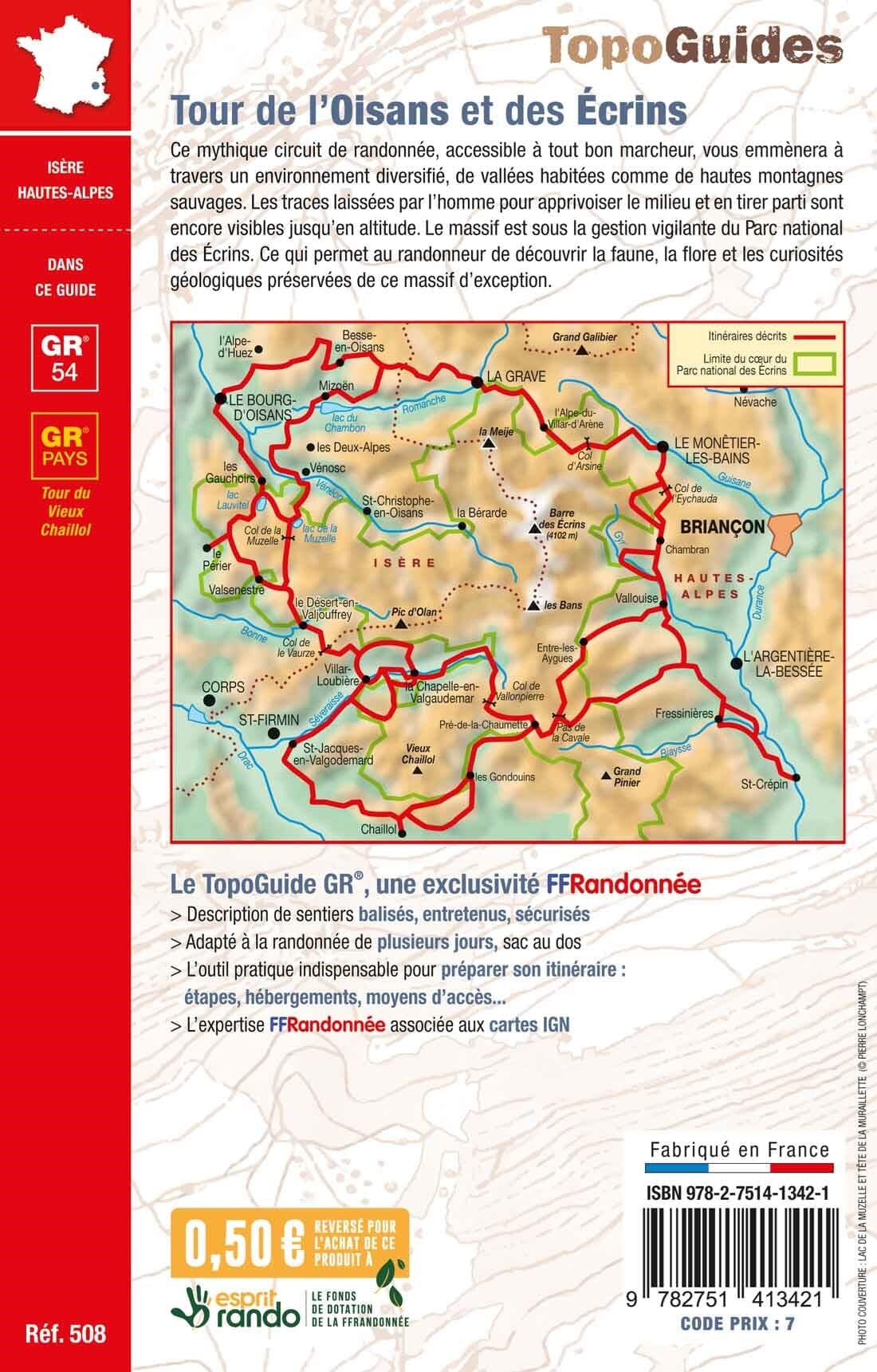 Topoguide de randonnée - Tour de l'Oisans et des Ecrins (GR54) | FFR guide de randonnée FFR - Fédération Française de Randonnée 
