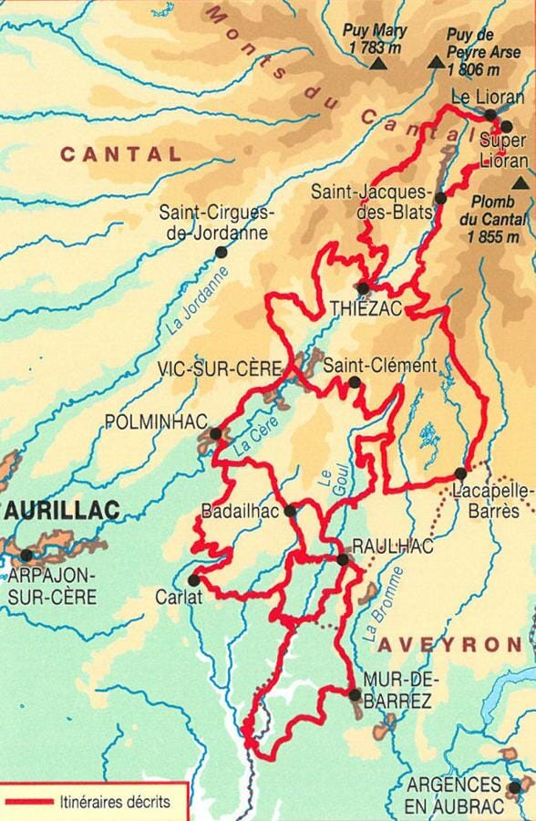 Topoguide de randonnée - Tour du Carladès, Grand volcan du Cantal | FFR guide de randonnée FFR - Fédération Française de Randonnée 