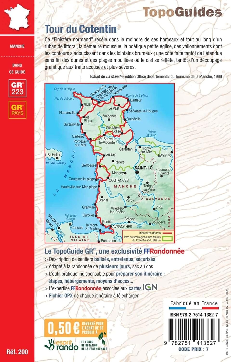 Topoguide de randonnée - Tour du Cotentin - GR223 | FFR guide de randonnée FFR - Fédération Française de Randonnée