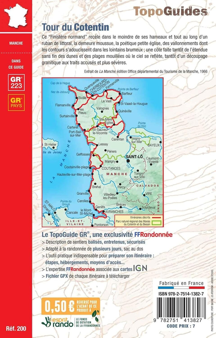 Topoguide de randonnée - Tour du Cotentin - GR223 | FFR guide de randonnée FFR - Fédération Française de Randonnée