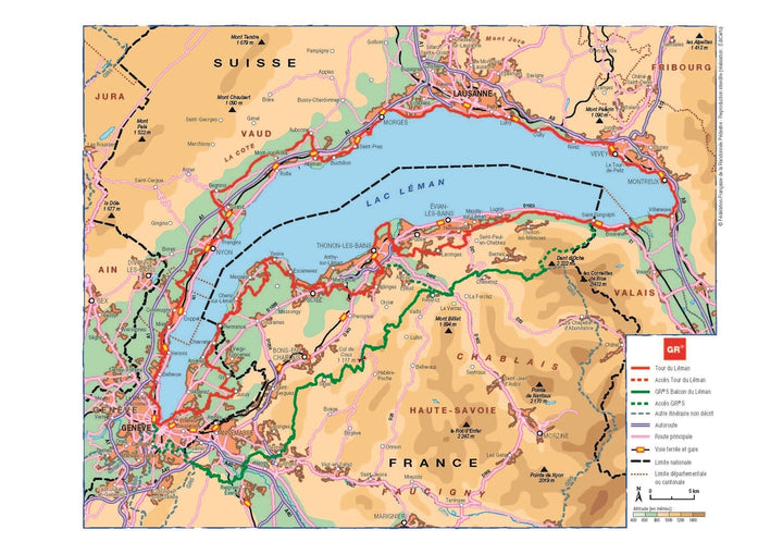 Topoguide de randonnée - Tour du Léman - Rives et balcons | FFR guide de randonnée FFR - Fédération Française de Randonnée 