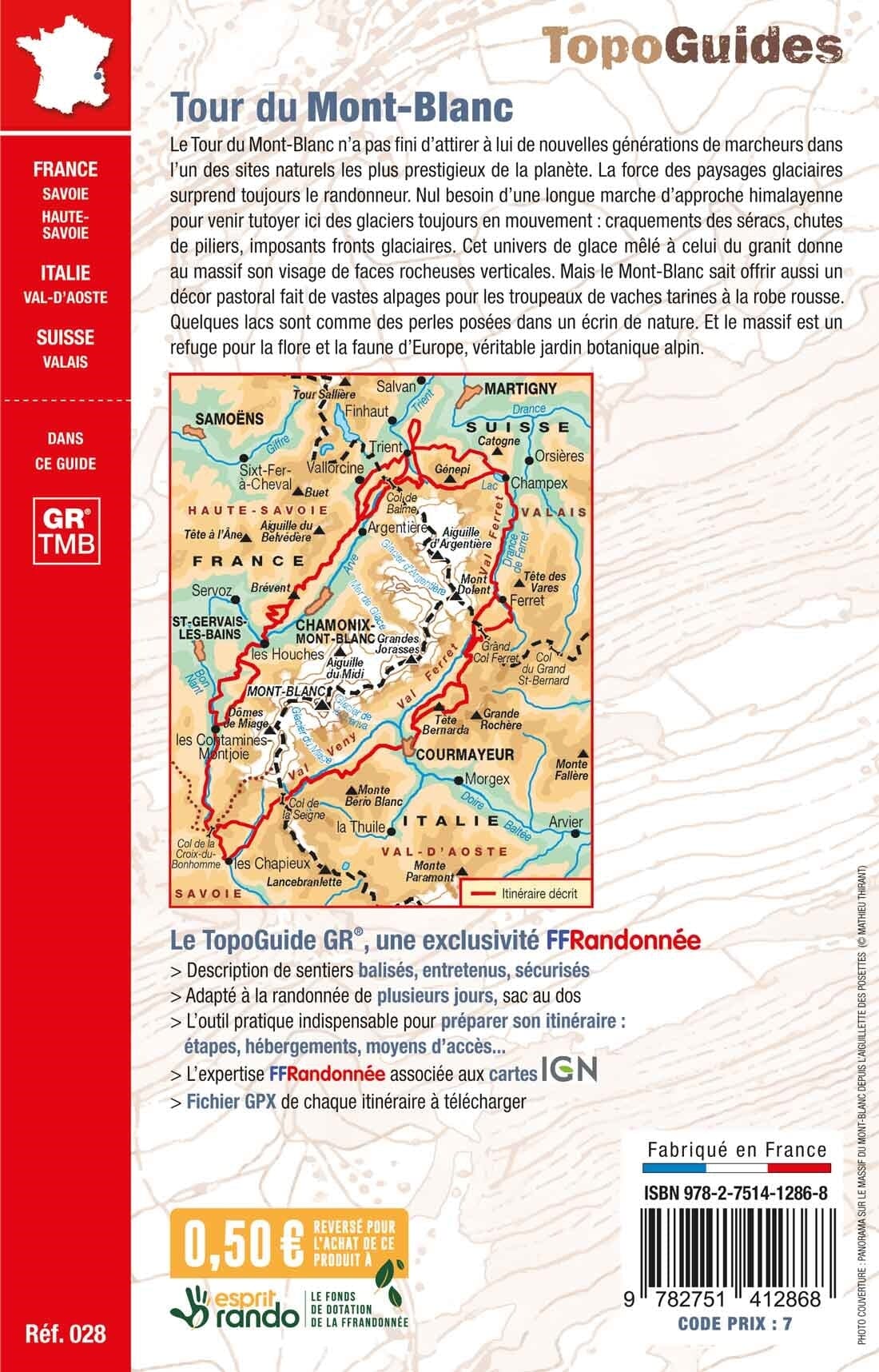 Topoguide de randonnée - Tour du Mont-Blanc | FFR guide de randonnée FFR - Fédération Française de Randonnée 
