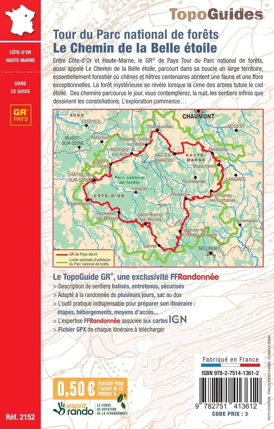 Topoguide de randonnée - Tour du Parc national de forêts : Le chemin de la belle étoile | FFR guide de randonnée FFR - Fédération Française de Randonnée 