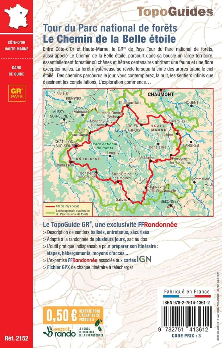 Topoguide de randonnée - Tour du Parc national de forêts : Le chemin de la belle étoile | FFR guide de randonnée FFR - Fédération Française de Randonnée 
