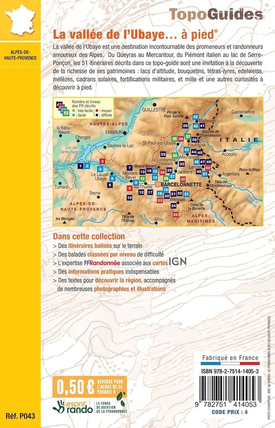 Topoguide de randonnée - Vallée de l'Ubaye à pied | FFR guide de randonnée FFR - Fédération Française de Randonnée 