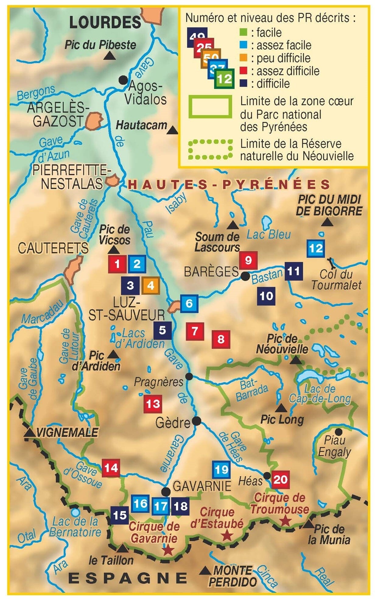 Topoguide de randonnée - Vallée de Luz-St-Sauveur, Lacs et sommets | FFR guide de randonnée FFR - Fédération Française de Randonnée 