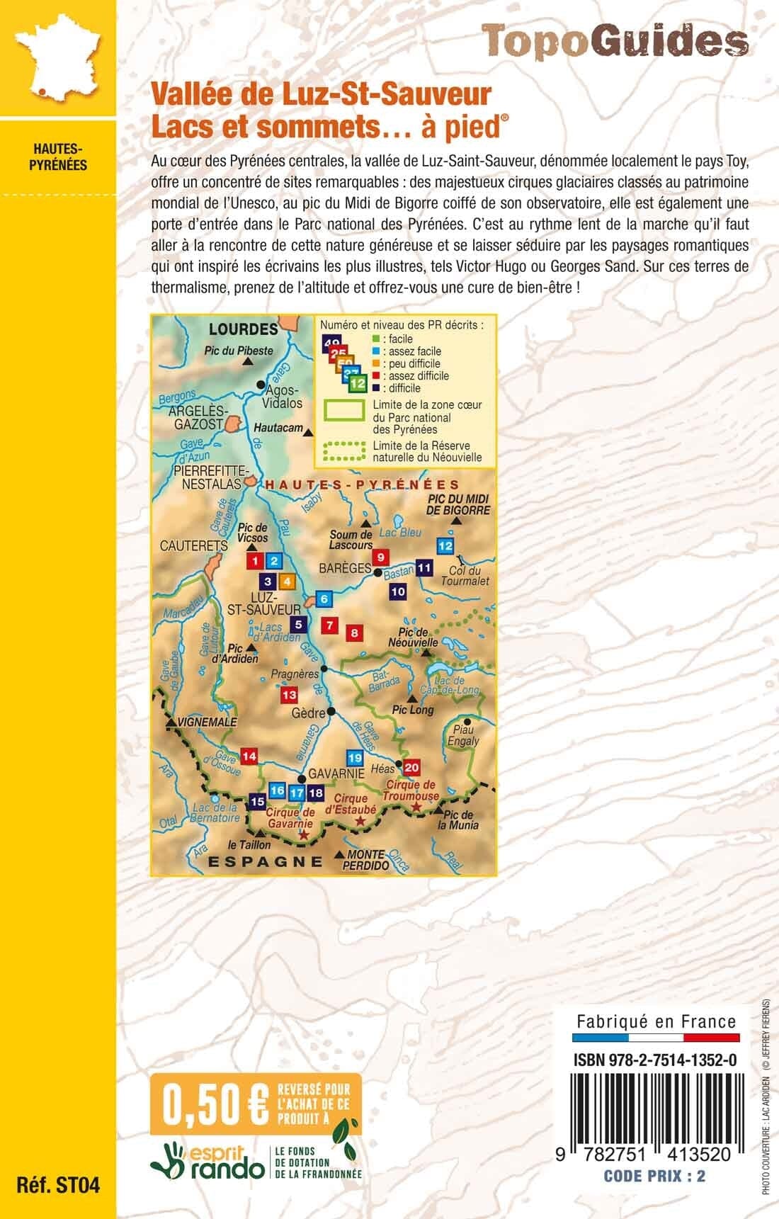 Topoguide de randonnée - Vallée de Luz-St-Sauveur, Lacs et sommets | FFR guide de randonnée FFR - Fédération Française de Randonnée 