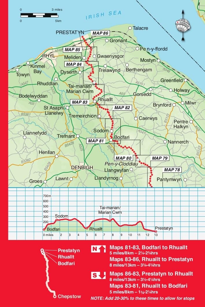 Topoguide de randonnées (en anglais) - Offa's Dyke path : Prestatyn to Chepstow | Trailblazer guide de randonnée Trailblazer 