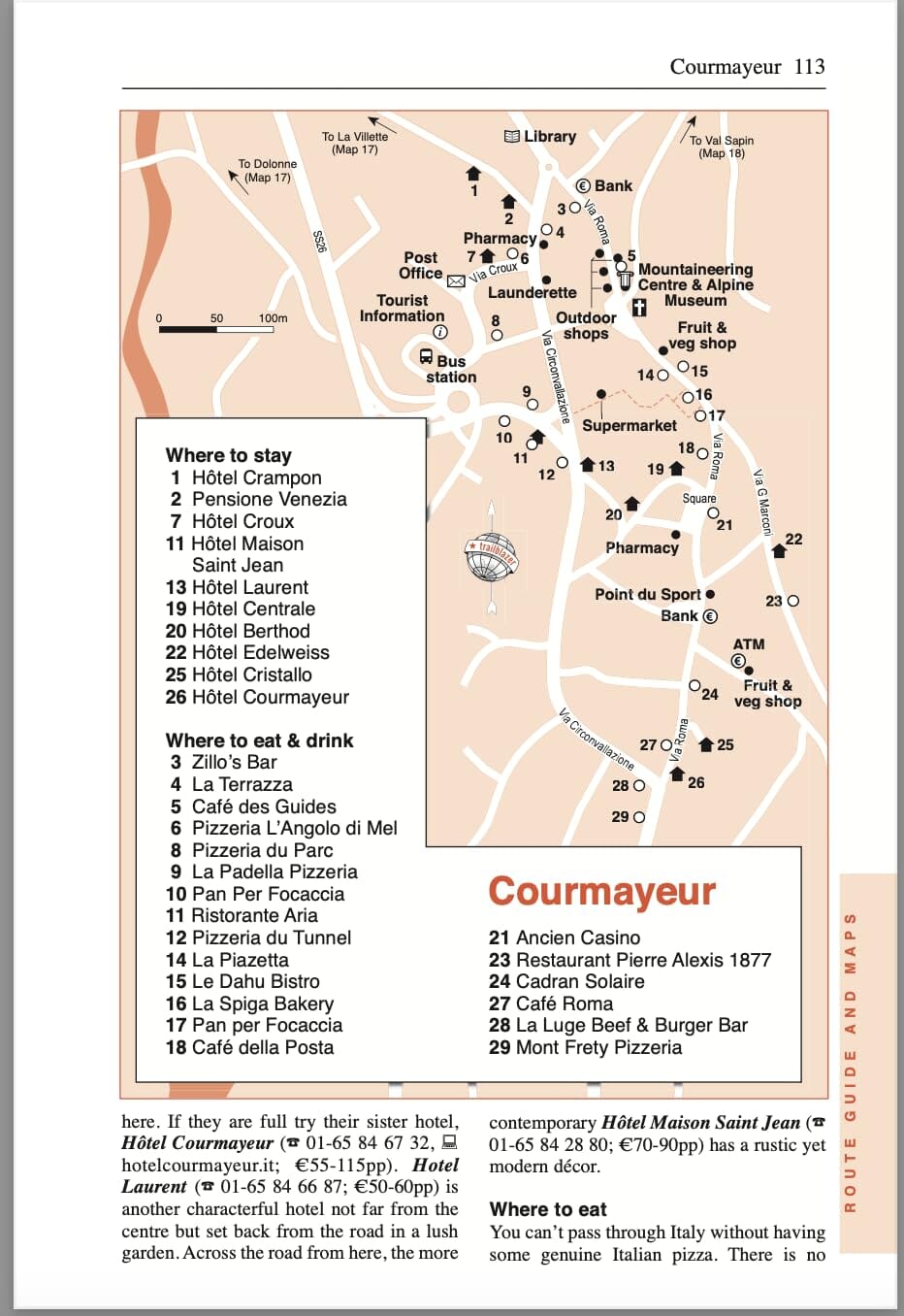 Topoguide de randonnées (en anglais) - Tour du Mont Blanc | Trailblazer guide petit format Trailblazer 