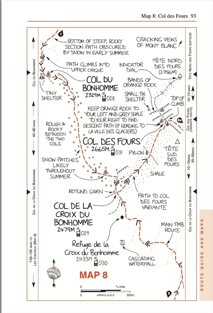 Topoguide de randonnées (en anglais) - Tour du Mont Blanc | Trailblazer guide petit format Trailblazer 
