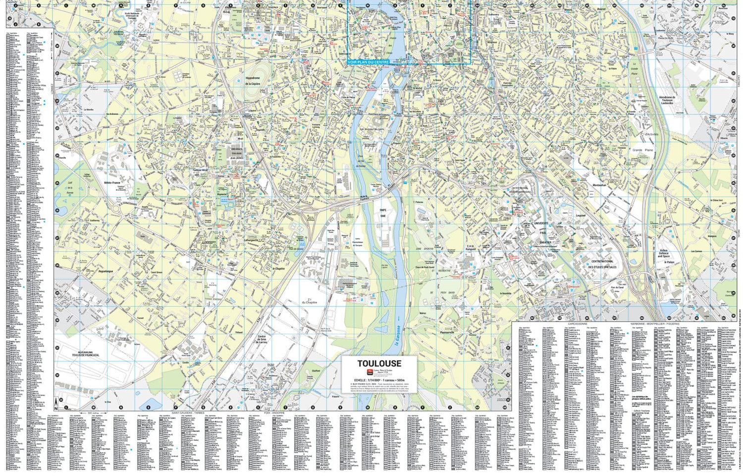 Toulouse, Haute-Garonne - Plan de ville "pocket" | Blay Foldex plan de ville Blay Foldex