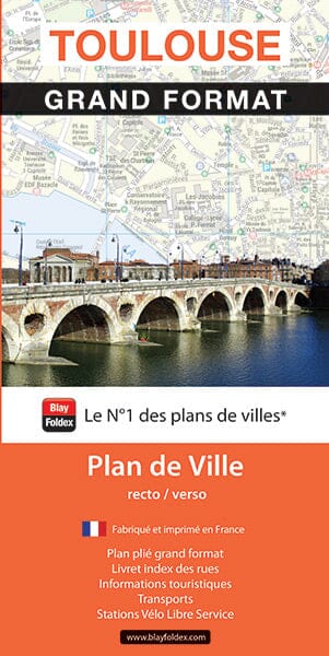Toulouse - Plan de ville grand format | Blay Foldex plan de ville Blay Foldex