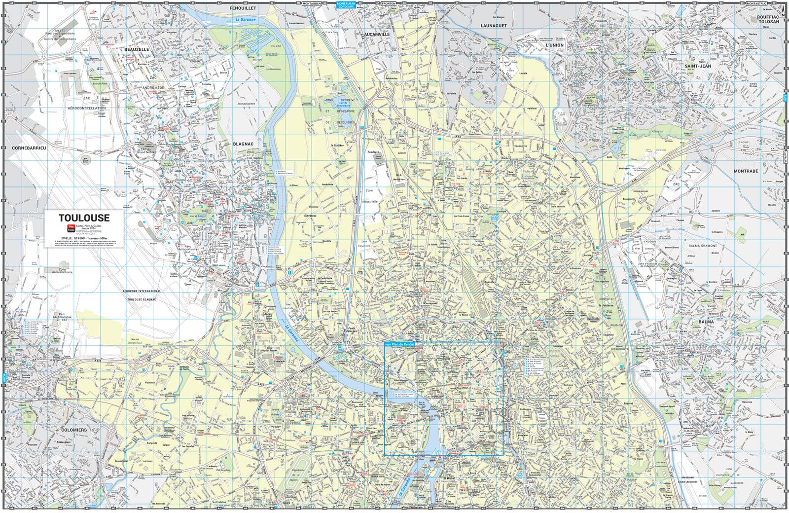Toulouse - Plan de ville grand format | Blay Foldex plan de ville Blay Foldex