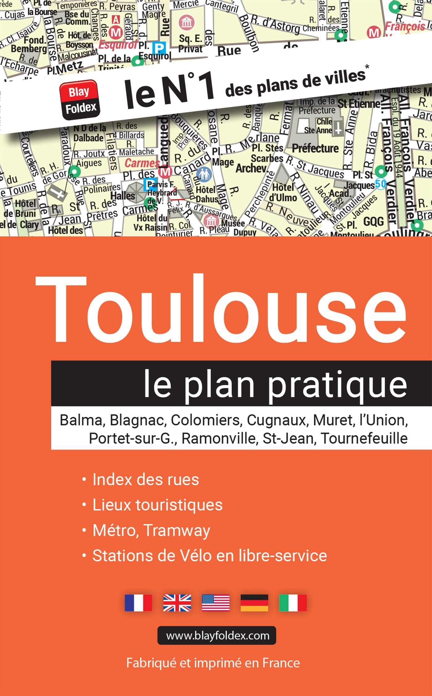 Toulouse – Plan de ville pratique | Blay Foldex plan de ville Blay Foldex