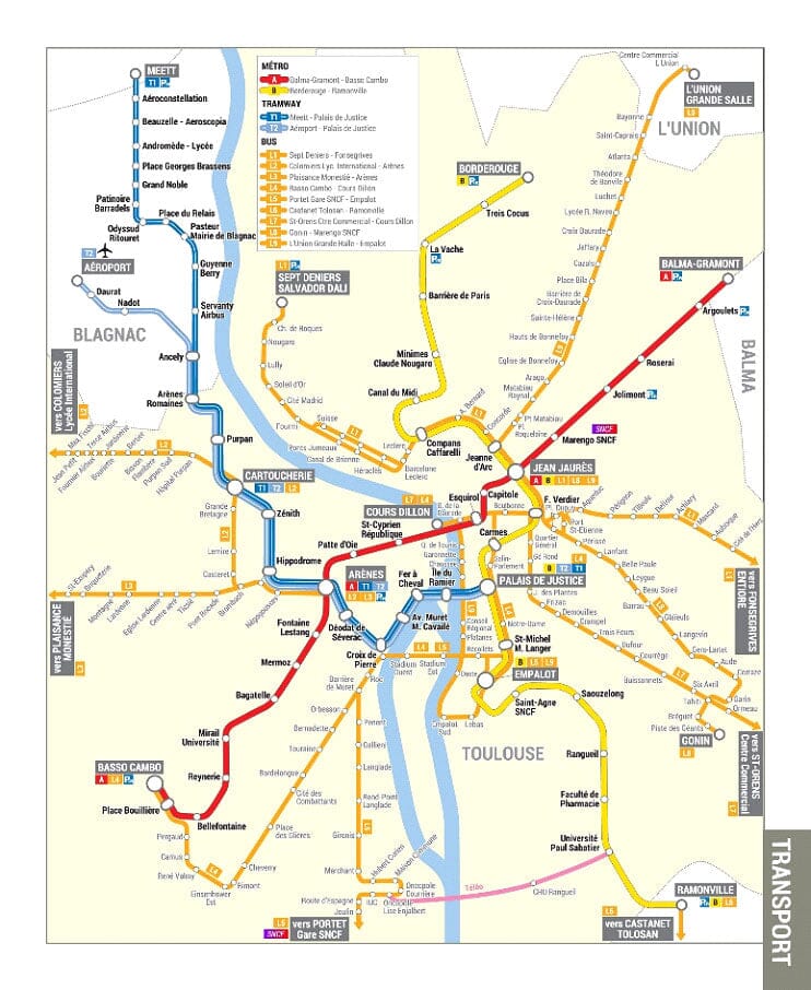 Toulouse – Plan de ville pratique | Blay Foldex plan de ville Blay Foldex