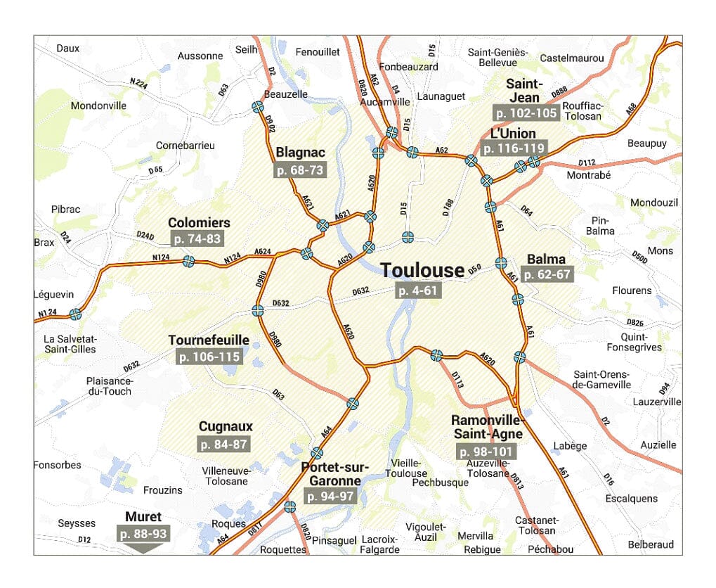 Toulouse – Plan de ville pratique | Blay Foldex plan de ville Blay Foldex