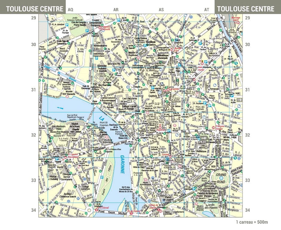 Toulouse – Plan de ville pratique | Blay Foldex plan de ville Blay Foldex