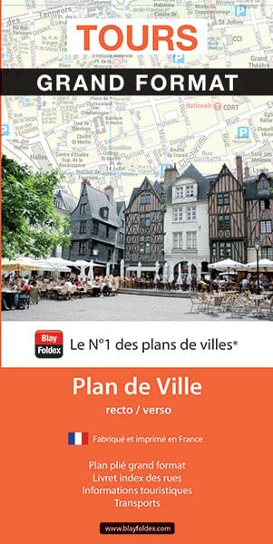 Tours - Plan de ville grand format | Blay Foldex plan de ville Blay Foldex
