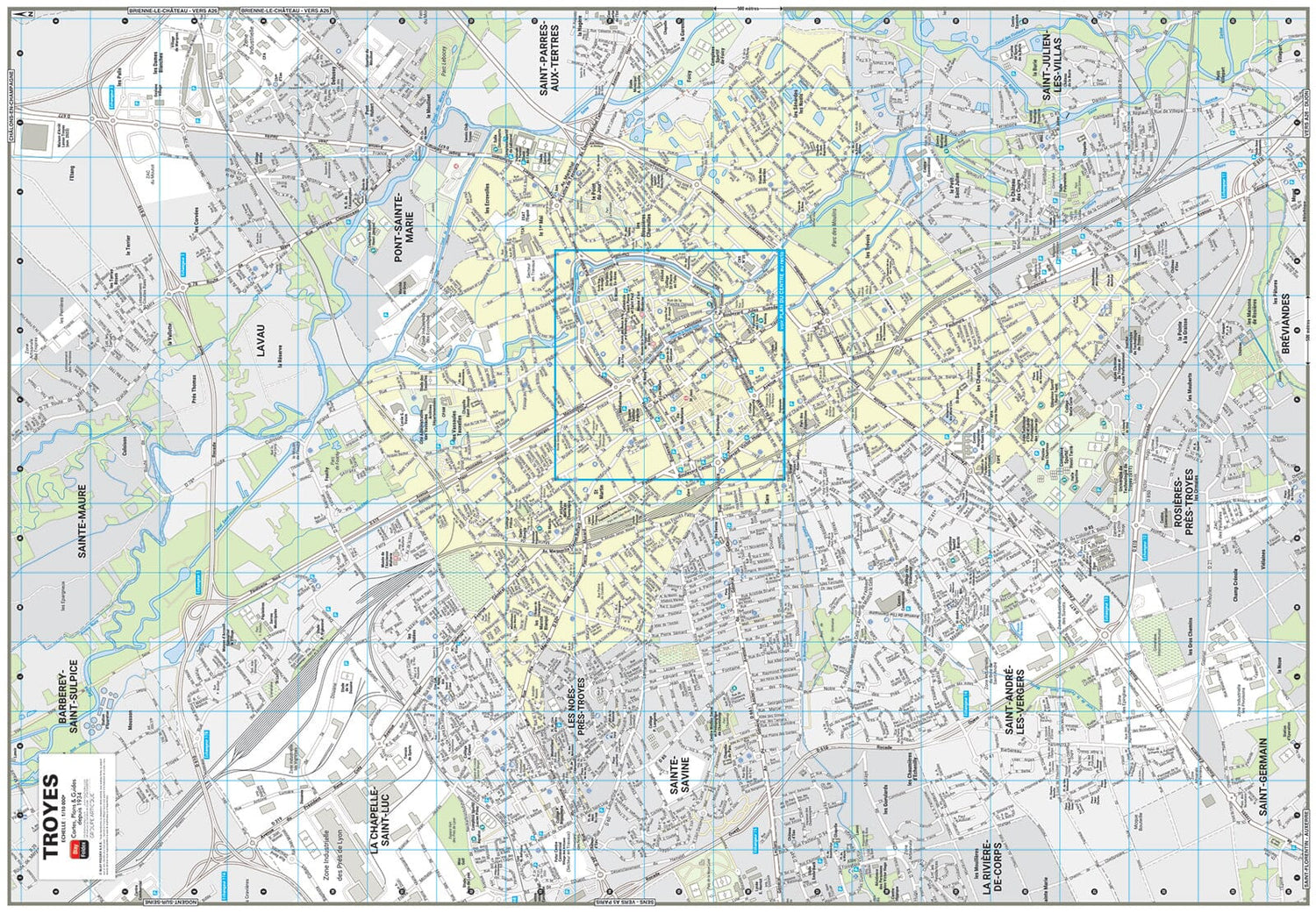 Troyes, Aube - Plan de ville | Blay Foldex plan de ville Blay Foldex
